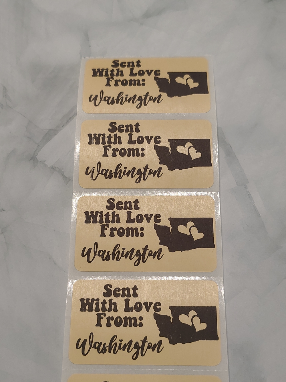 💙100 Washington- Shipping Labels Thermal Packaging Stickers 2.25"x1.25"💙